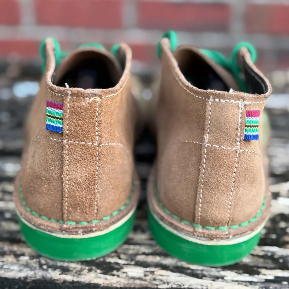 Veldskoen Heritage Lowveld (Green Sole) Unisex Sz M-6 W-8 Brown Suede Boots T4